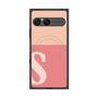 プレミアムスクエアケース with SnapMag［ オリジナル - initial two tone - S pink ］