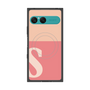 プレミアムスクエアケース with SnapMag［ オリジナル - initial two tone - S pink ］