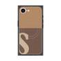 プレミアムスクエアケース with SnapMag［ オリジナル - initial two tone - S brown ］