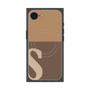 プレミアムスクエアケース with SnapMag［ オリジナル - initial two tone - S brown ］