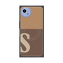 プレミアムスクエアケース with SnapMag［ オリジナル - initial two tone - S brown ］