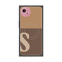 プレミアムスクエアケース with SnapMag［ オリジナル - initial two tone - S brown ］