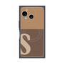 プレミアムスクエアケース with SnapMag［ オリジナル - initial two tone - S brown ］
