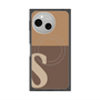 プレミアムスクエアケース with SnapMag［ オリジナル - initial two tone - S brown ］