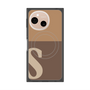プレミアムスクエアケース with SnapMag［ オリジナル - initial two tone - S brown ］
