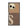プレミアムスクエアケース with SnapMag［ オリジナル - initial two tone - S brown ］