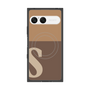 プレミアムスクエアケース with SnapMag［ オリジナル - initial two tone - S brown ］