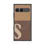 プレミアムスクエアケース with SnapMag［ オリジナル - initial two tone - S brown ］