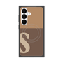 プレミアムスクエアケース with SnapMag［ オリジナル - initial two tone - S brown ］