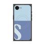 プレミアムスクエアケース with SnapMag［ オリジナル - initial two tone - S blue ］