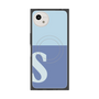 プレミアムスクエアケース with SnapMag［ オリジナル - initial two tone - S blue ］
