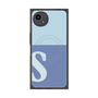 プレミアムスクエアケース with SnapMag［ オリジナル - initial two tone - S blue ］