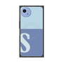 プレミアムスクエアケース with SnapMag［ オリジナル - initial two tone - S blue ］