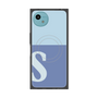 プレミアムスクエアケース with SnapMag［ オリジナル - initial two tone - S blue ］