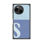 プレミアムスクエアケース with SnapMag［ オリジナル - initial two tone - S blue ］