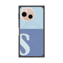プレミアムスクエアケース with SnapMag［ オリジナル - initial two tone - S blue ］