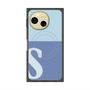 プレミアムスクエアケース with SnapMag［ オリジナル - initial two tone - S blue ］