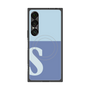 プレミアムスクエアケース with SnapMag［ オリジナル - initial two tone - S blue ］