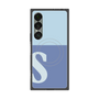 プレミアムスクエアケース with SnapMag［ オリジナル - initial two tone - S blue ］