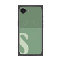プレミアムスクエアケース with SnapMag［ オリジナル - initial two tone - S green ］