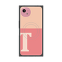 プレミアムスクエアケース with SnapMag［ オリジナル - initial two tone - T pink ］