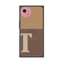 プレミアムスクエアケース with SnapMag［ オリジナル - initial two tone - T brown ］