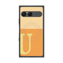 プレミアムスクエアケース with SnapMag［ オリジナル - initial two tone - U orange ］