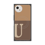 プレミアムスクエアケース with SnapMag［ オリジナル - initial two tone - U brown ］