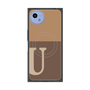 プレミアムスクエアケース with SnapMag［ オリジナル - initial two tone - U brown ］