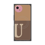 プレミアムスクエアケース with SnapMag［ オリジナル - initial two tone - U brown ］