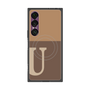 プレミアムスクエアケース with SnapMag［ オリジナル - initial two tone - U brown ］