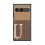 プレミアムスクエアケース with SnapMag［ オリジナル - initial two tone - U brown ］
