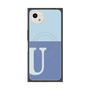 プレミアムスクエアケース with SnapMag［ オリジナル - initial two tone - U blue ］