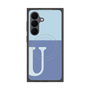 プレミアムスクエアケース with SnapMag［ オリジナル - initial two tone - U blue ］