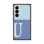 プレミアムスクエアケース with SnapMag［ オリジナル - initial two tone - U blue ］