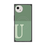 プレミアムスクエアケース with SnapMag［ オリジナル - initial two tone - U green ］