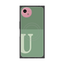 プレミアムスクエアケース with SnapMag［ オリジナル - initial two tone - U green ］