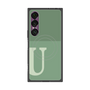 プレミアムスクエアケース with SnapMag［ オリジナル - initial two tone - U green ］