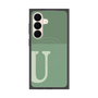 プレミアムスクエアケース with SnapMag［ オリジナル - initial two tone - U green ］