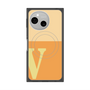 プレミアムスクエアケース with SnapMag［ オリジナル - initial two tone - V orange ］