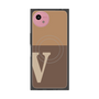 プレミアムスクエアケース with SnapMag［ オリジナル - initial two tone - V brown ］