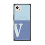 プレミアムスクエアケース with SnapMag［ オリジナル - initial two tone - V blue ］