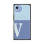 プレミアムスクエアケース with SnapMag［ オリジナル - initial two tone - V blue ］