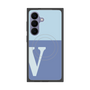 プレミアムスクエアケース with SnapMag［ オリジナル - initial two tone - V blue ］