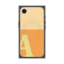 プレミアムスクエアケース with SnapMag［ オリジナル - initial two tone - A orange ］