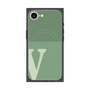 プレミアムスクエアケース with SnapMag［ オリジナル - initial two tone - V green ］