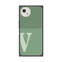 プレミアムスクエアケース with SnapMag［ オリジナル - initial two tone - V green ］