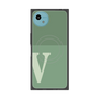 プレミアムスクエアケース with SnapMag［ オリジナル - initial two tone - V green ］