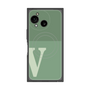プレミアムスクエアケース with SnapMag［ オリジナル - initial two tone - V green ］