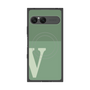 プレミアムスクエアケース with SnapMag［ オリジナル - initial two tone - V green ］